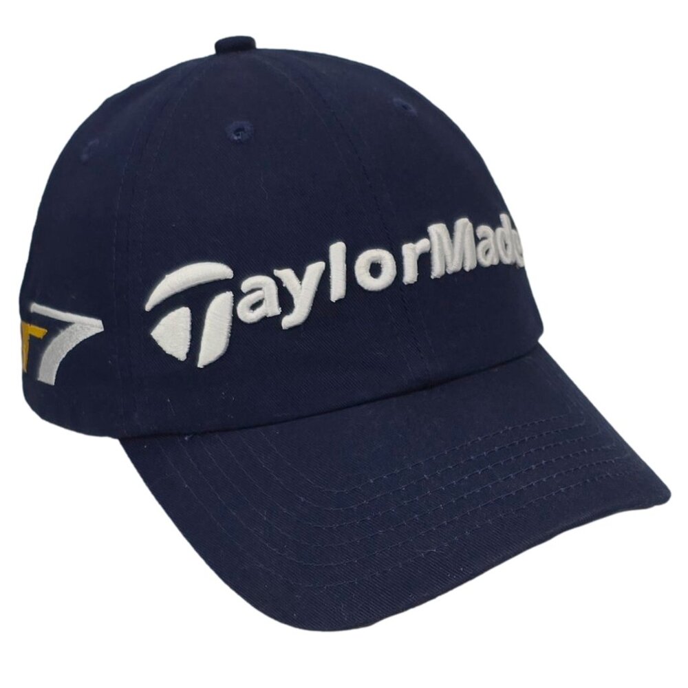 TaylorMade R7 Golf Hat Cap Navy Blue‎ Embroidered Logo One Size Fits All Men